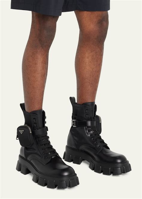 prada mens boots black with red|prada snakeskin boots.